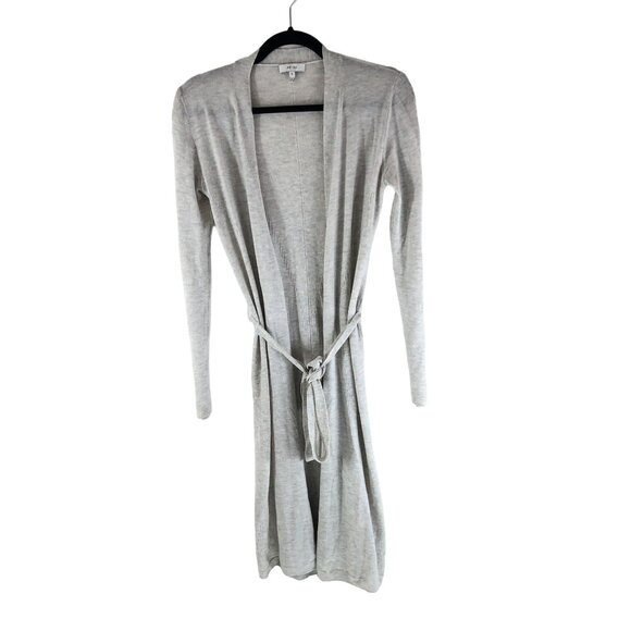 Reiss Womens Cardigan Duster Sweater Wool Alpaca Blend Belted Gray S - Picture 1 of 7